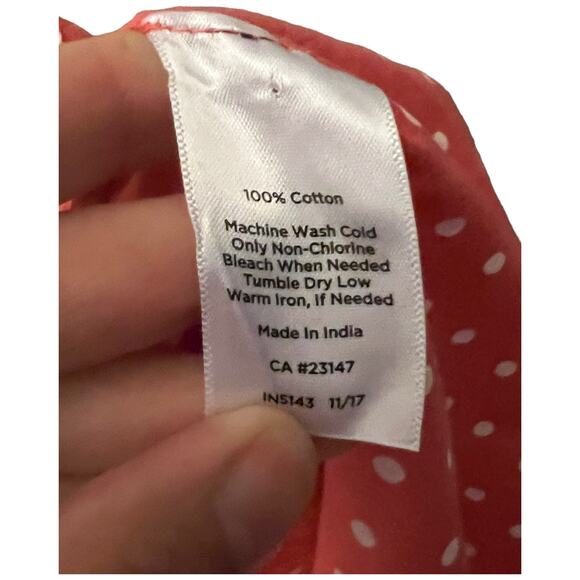 Talbots 1X Pink Polka Dot Button-Down Shirt - Excellent Condition - Picture 7 of 10